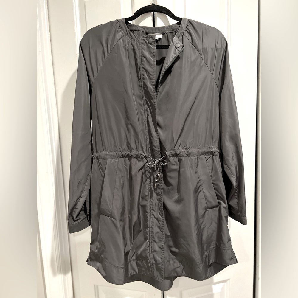 Lightweight Rain Jacket - J JILL Anorak NO Hood , ZipUp, Snaps & Pockets!